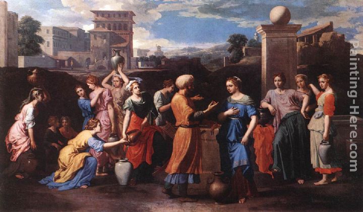 Rebecca at the Well painting - Nicolas Poussin Rebecca at the Well art painting